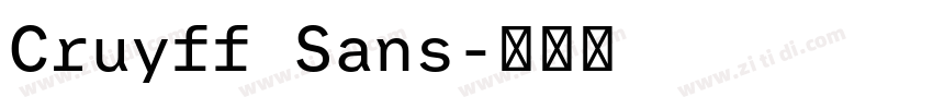 Cruyff Sans字体转换